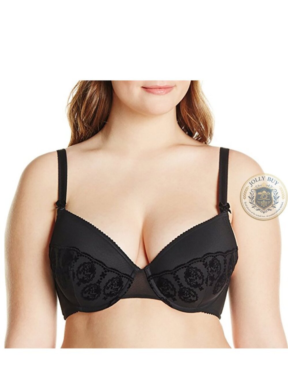 Blush Women’s Bra Luna Full Coverage Velour Lingerie Obsidian Black Size 36DD